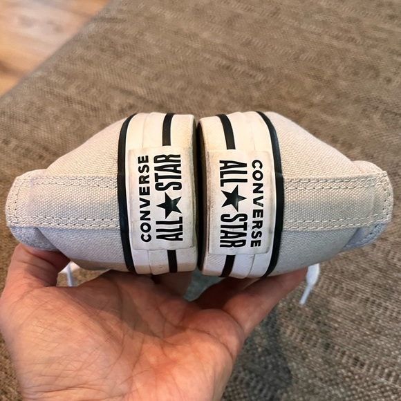 GRAY&WHITE Converse all star Chuck Taylor shoes size 8 double tongue EUC - Picture 5 of 16